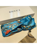 Gucci Flower Print Headband Blue 2019