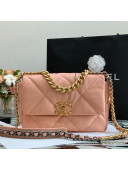 Chanel 19 Lambskin Small 26cm Flap Bag AS1160 Orange Pink 2021  