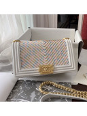 Chanel Boy Chanel Handbag A67086 White 2019