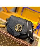 Louis Vuitton LV Pont 9 Soft PM Bag in Grained Calfskin M58727 Black 2021