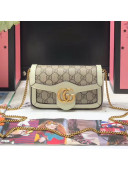 Gucci GG Marmont Matelassé Super Mini Bag 476433 Beige/White 2019