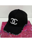Chanel Canvas Baseball Hat Black 2021 19