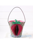 Gucci Children's GG Strawberry Bucket Top Handle Bag 630591 2020