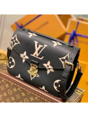 Louis Vuitton Monogram Leather Pochette Metis Bag M45773 Black/Beige 2021