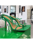 Bottega Veneta Stretch Lambskin Strap Sandals 9cm Green 2021 06