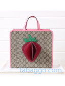 Gucci Children's GG Strawberry Tote Bag ‎630589 Pink 2020