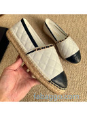 Chanel Quilted Lambskin Espadrilles G36966 White 2020