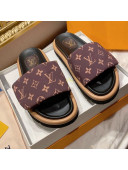 Louis Vuitton Pool Pillow Comfort Monogram Nylon Slide Sandals Cacao Brown 2021