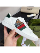 Gucci Ace Sneakers in Bear Leather White 2021 (For Women and Men)