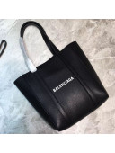 Balenciaga Calfskin Everyday XXS Logo Shopping Tote Black 2019
