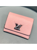Louis Vuitton Twist XS Epi Leather Flap Wallet M63323 Pink 2019