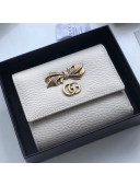 Gucci Leather Wallet With Bow ‎524294 White 2018