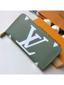 Louis Vuitton Zippy Wallet M67550 Green/Khaki/White