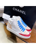 Chanel Velvet High-Top Sneakers Brown 2021 111101