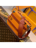 Louis Vuitton LV x NBA Small Handle Trunk Bag in Orange Leather M45785 2021