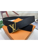 Louis Vuitton Damier Calfskin Belt 4cm with LV Buckle Black/Gold 2021