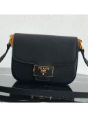 Prada Emblème Saffiano Leather Shoulder Bag 1BD217 Black 2019