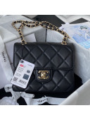 Chanel Calfskin Mini Sqaure Flap Bag AS2468 Black 2021