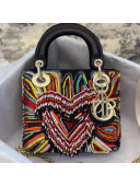 Dior Lady Dior Mini Beads Tassel Heart Embroidery Bag 2018