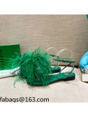 Bottega Veneta Feather Dot Flat Sandals Green 2021