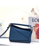 Loewe Puzzle Mini Bag in Smooth Calfskin Dark Blue 2022 10173