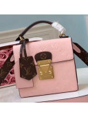 Louis Vuitton Spring Street Top Handle Bag in Red Vernis Leather M90468 Ligh Pink 2019