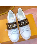 Louis Vuitton Frontrow Logo Strap Sneakers 1A4VSM White/Monogram 2019