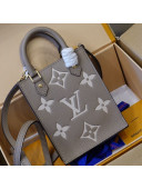 Louis Vuitton Monogram Leather Petit Sac Plat  Mini Bucket M57937 Grey/White 2021