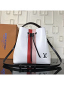 Louis Vuitton Stripes Epi Leather Néonoé Bucket Bag White 2018