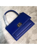 Balenciaga Sharp XS Satchel Top Handle Bag in Black Smooth Leather Blue 2020