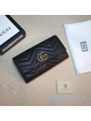 Gucci GG Marmont Leather Continental Wallet ‎443436 Black 2020