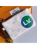 Louis Vuitton Men's LV Logos Zipped Pochette Chaine Pouch PM M67809 White 2019