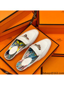 Hermes Oz Mule in Smooth Calfskin with Iconic Kelly Buckle White 51 2022(Handmade) 