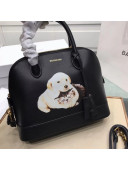 Balen...ga Calfskin Puppy and Kitten Ville S Top Handle Bag Black 2018