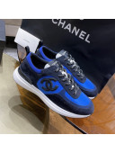 Chanel Suede Sneakers Navy Blue 2021 111115
