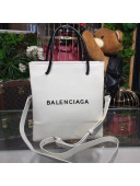 Balenciaga Calfskin North-South Mini Shopping Bag White 2018