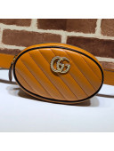 Gucci GG Diagonal Marmont Leather Belt Bag 476434 Cognac 2019