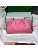 Bottega Veneta The Mini Pouch Crossbody Bag in Woven Lambskin Light Pink 2020
