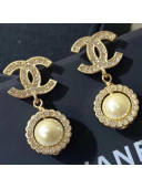 Chanel Crystal Pearl Short Earrings 03 2019