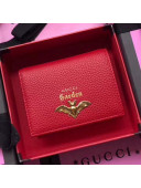 Gucci Garden Bat Calfskin Card Case 516938 Red 2018