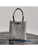 Prada Satin Handbag with Crystal Decoration 1BA253 Crystal 2020