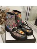Gucci Dionysus GG Flora Print Short Boots Beige 2020