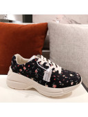 Gucci Rhyton Liberty London Floral Sneakers Black 2021 (For Women and Men)