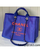 Chanel Mixed Fibers Large Shopping Bag A93786 Blue 2021