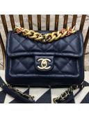 Chanel Quilted Lambskin Small Flap Bag AS0936 Blue 2019