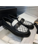 Chanel Quilted Fabric Loafers Black 2021