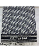 Dior Oblique Cashmere Scarf 45x200cm Black/Grey 2021 110301