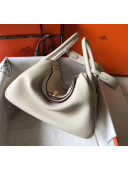 Hermes Lindy 30cm Bag In Togo Calfskin Leather Off-white 2020