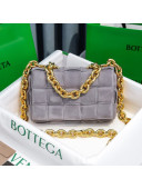 Bottega Veneta The Chain Cassette Cross-body Bag in Suede Cashmere Grey/Gold 2020