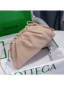 Bottega Veneta The Mini Pouch Soft Clutch Bag in Nude Pink Calfskin 2020 585852